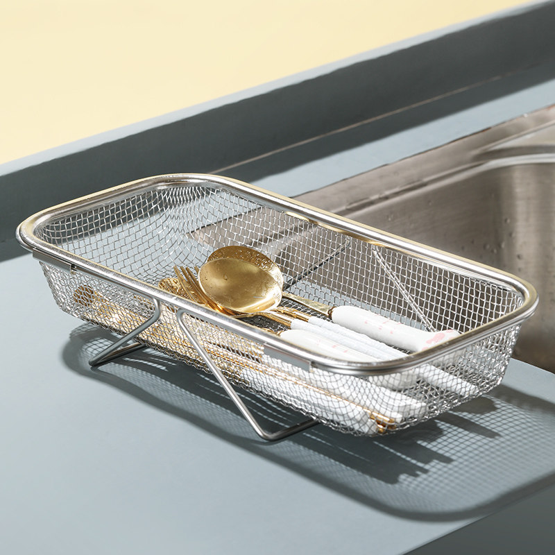 厨房不锈钢沥水篮可伸缩厨房洗菜盆大号家用水槽沥水架方形,淘宝优惠券,粉丝福利购,淘宝优惠卷