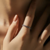 Modian S925 sterling silver retro color matching cold style ring