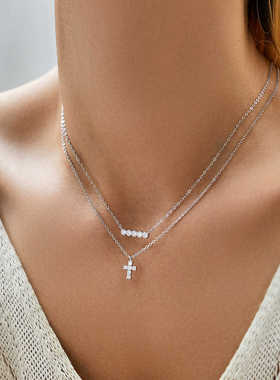 摩典925纯银莫桑钻项链生日礼物