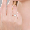 Modian S925 sterling silver Japanese and Korean light luxury zircon ring for women
