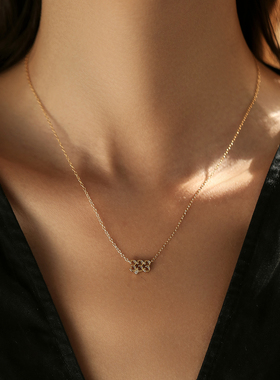 摩典925银幸运数字轻奢高级项链