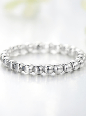 日韩简约潮人精致925纯银戒指