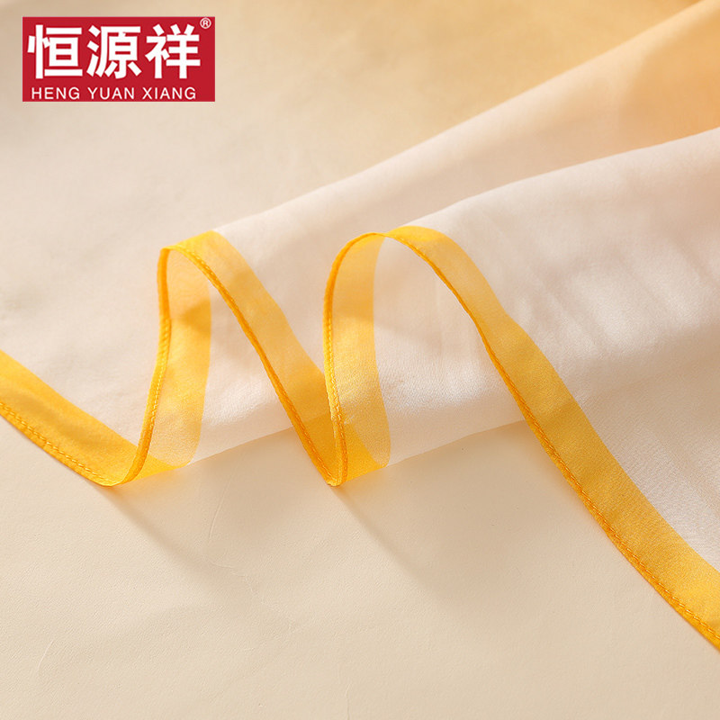 恒源祥100%春秋防晒外搭拼色纱巾 健羽服饰围巾/丝巾/披肩