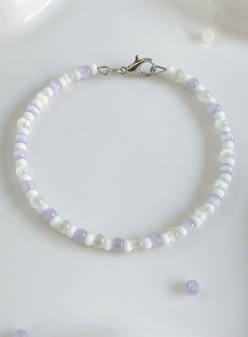 闪闪蓝色美人鱼尾手链轻奢小众精致百搭高级手饰女生灵动优雅手饰