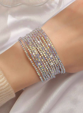 高级复古彩钻手链i气质百搭
