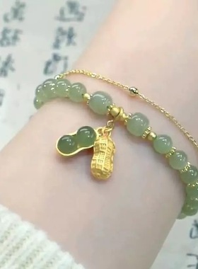 新中式手工手串仿天然红玛瑙手链女新款网红爆款本命年闺蜜礼物