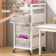 Carbon steel school bag storage rack movable trolley book storage rack under the table multi-layer bag storage with pulley artifact