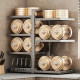 Multi-layer sink and pot storage rack in kitchen cabinet