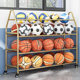 Basketball and football storage rack floor-standing multi-functional storage rack removable home classroom school primary school display rack
