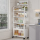 Bookshelf-type floor-standing storage rack integrated wall-mounted movable decorative ornaments kitchen bathroom multi-functional storage rack