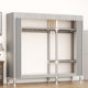 Wardrobe, household bedroom, simple cloth wardrobe, full steel frame, rental room storage hanger wardrobe assembled strong and durable