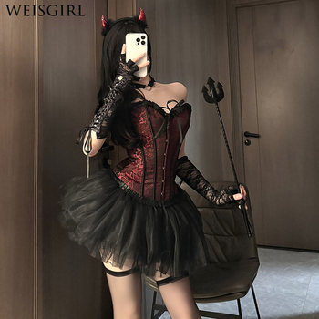 WEISGIRL Sexy Cat Girl Pure Desire Uniform Bunny Girl Cat Maid Halloween Angel Cos Queen Suit