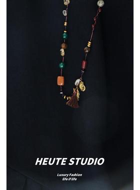 新中式民族风毛老师彩色串珠项链