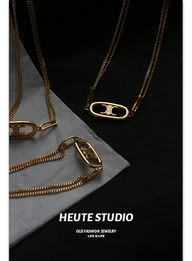 镀18K真金高定凯旋门choker项链