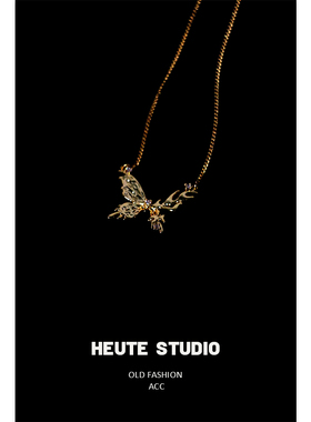 超闪的仙女蝴蝶钻石项链