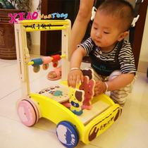 Toddler walkway trolley trolley anti-turn O-type legs ligneous walking versatile baby walkway baby walkway cart