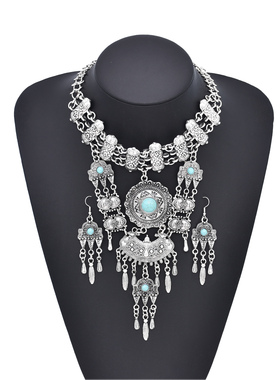 异域风情古国公主项链女松石流苏