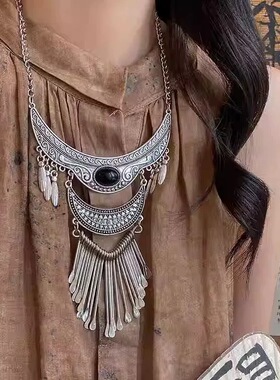 云南旅游拍照出片饰品流苏项链女