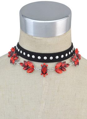 轻奢小众高级感水钻choker项链女