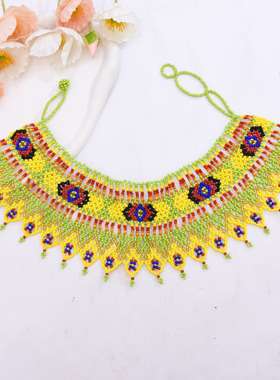 跨境热卖彩色米珠项链串珠项圈女