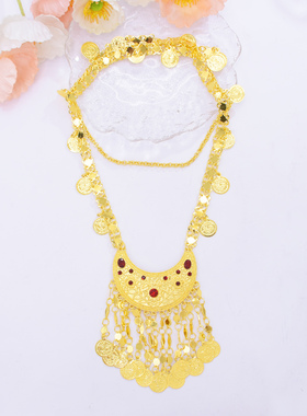 新款中东热销点钻金属U形项链女