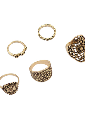 欧美靓饰新款时尚镂空女雕花戒指