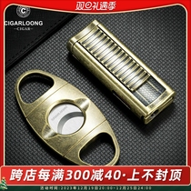 CIGARLOONG EGGPLANT CIGAR CUT SUIT WITH CIGARETTE TOWINDPROOF CIGAR LIGHTER TWO-PIECE CLT-23CX1