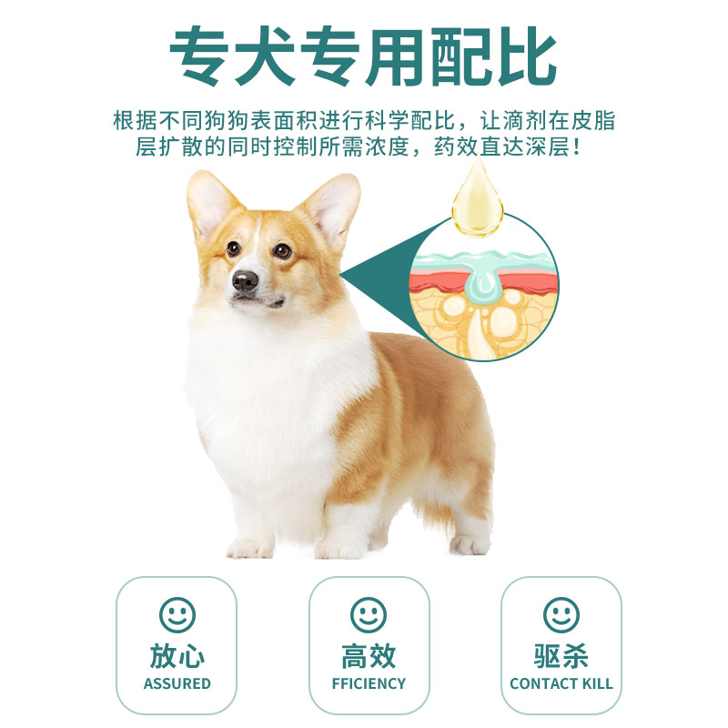 柯基驱虫药体内外一体狗狗专用驱虫药滴剂去跳蚤圈虱子蜱虫打虫药