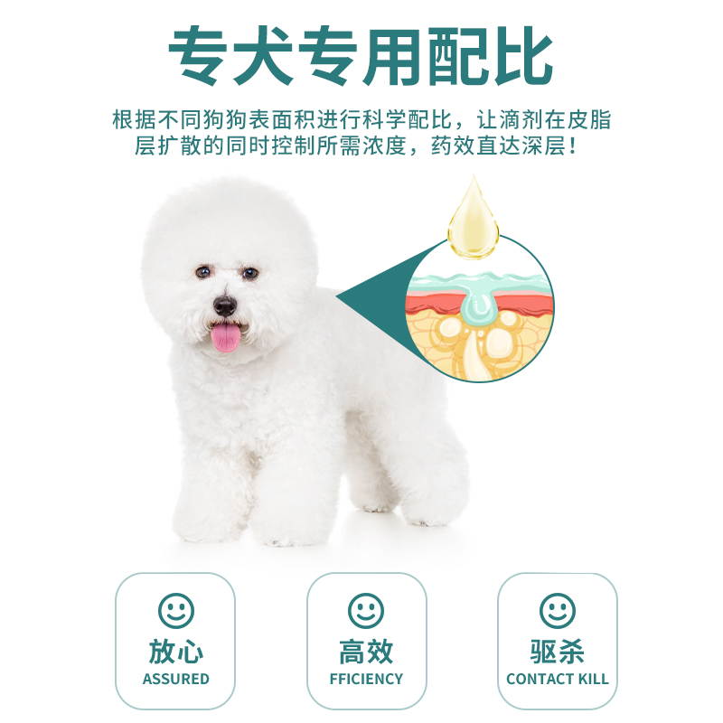 比熊驱虫药体内外一体狗狗专用驱虫药滴剂去跳蚤圈虱子蜱虫打虫药