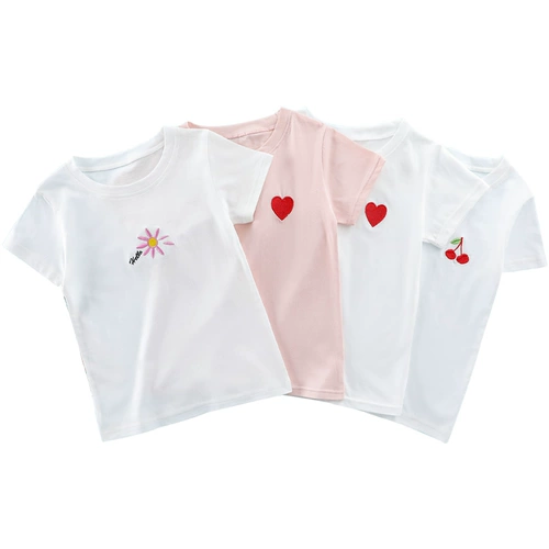 Футболка, хлопковая детская летняя летняя одежда, короткий рукав, коллекция 2022, в западном стиле, подходит для подростков