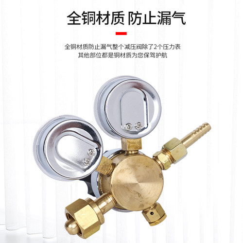 上海减压器厂YQT-731 341 343 LR二氧化碳减压阀全铜稳压器减压器 - 图2