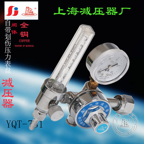 YQT-731L二氧化碳减压器带流量计 调压阀上海减压器厂上海牌 - 图1