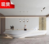GRP Bar Terrace Baking Varnish Front Desk Company Reception Desk Beauty Reception Desk Bar Desk Collection Silver Desk Creative Consultation Customizable