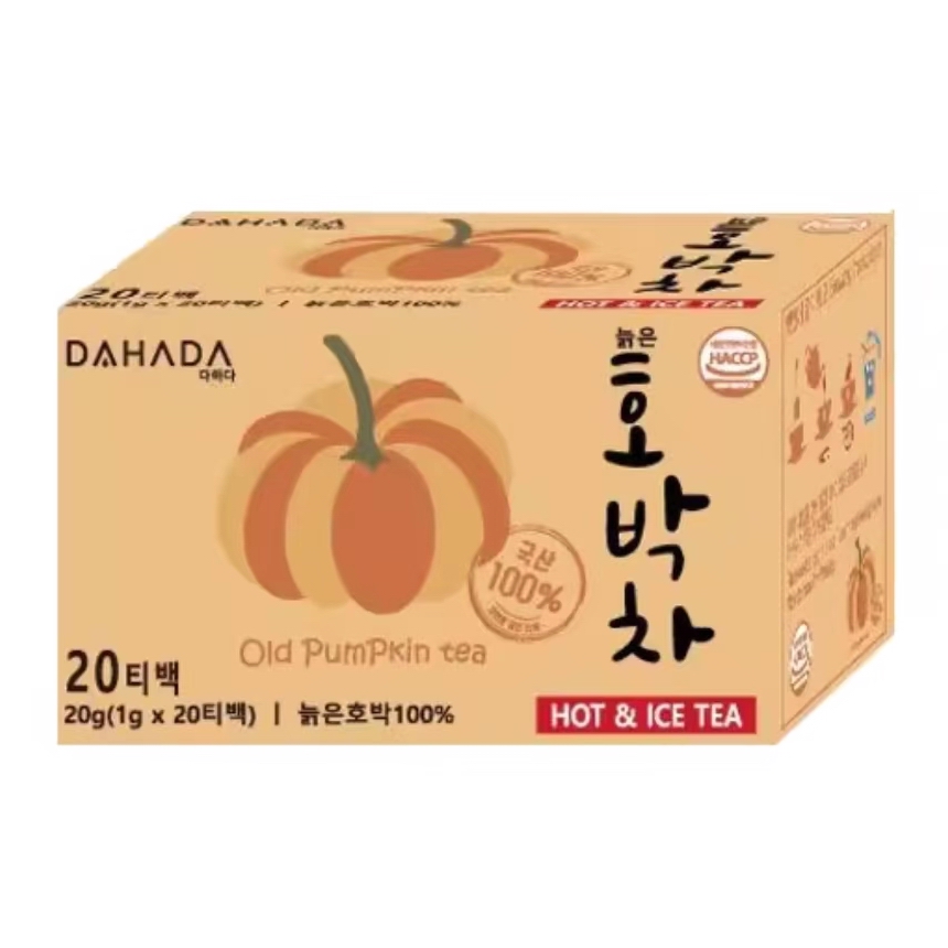 韩国进口冲饮DAHADA柚子茶草莓味南瓜味茶包冷热泡茶小袋