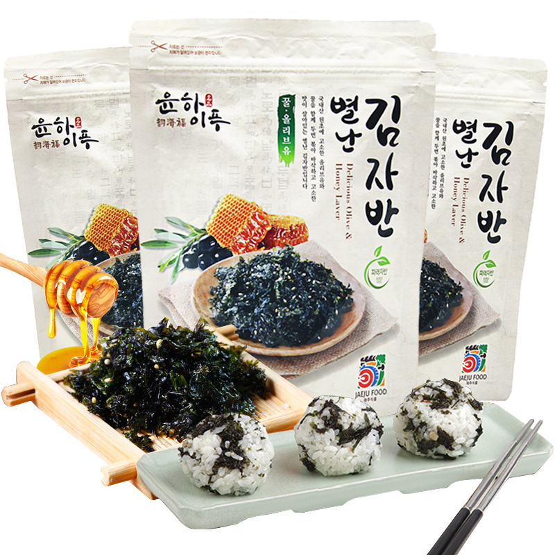 韩国70进口济州岛蜂蜜味炒海苔 威海韩品食品海苔系列