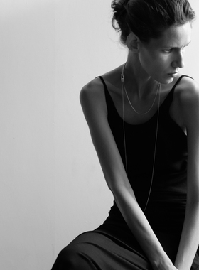 ABOAB925银厚镀金多种戴法项链