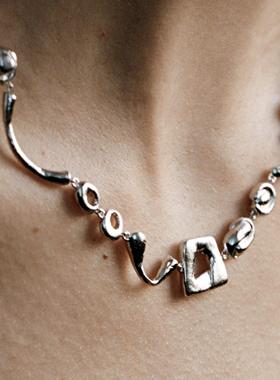 多元素趣味项链ABOAB925银厚镀金