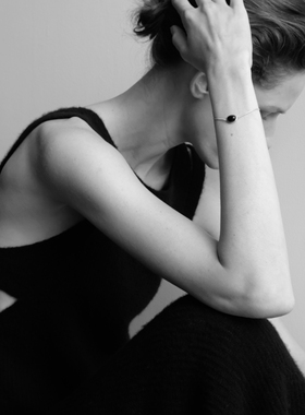 ABOAB男女925银厚镀金简约手链