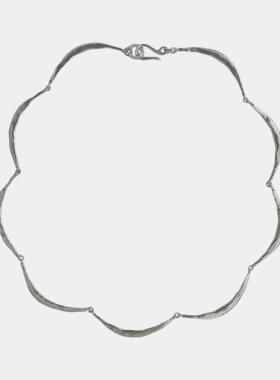 项链925银厚镀白金原创设计