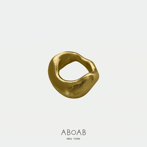 ABOAB纽约原创设计 Arc戒指 925纯银镀金 极简 抽象 - 图3