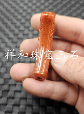 翡翠玉干青弯管路路通玉石散珠