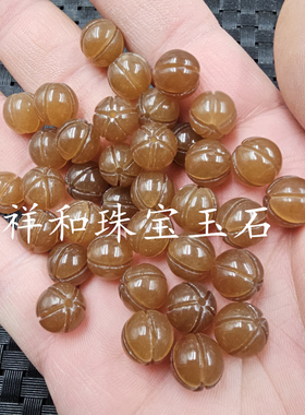 且末糖色南瓜珠玉石散珠红糖色