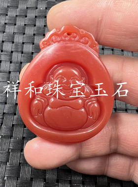 包邮仿鸡血玉观音佛仿玉石挂件