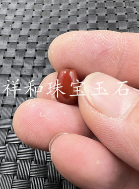 红玛瑙通孔水滴散珠配件