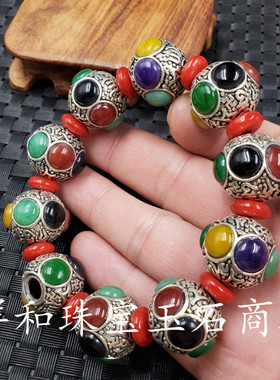 饰品手链藏银镂空手链仿古手串