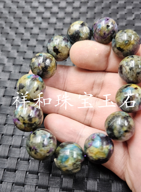 仿古玉石圆珠玉石散珠烟灰