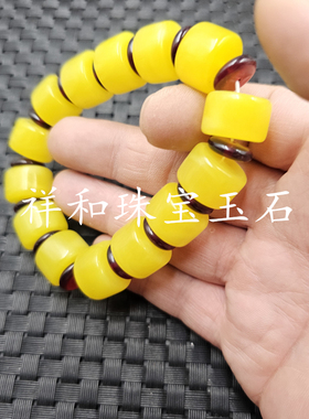 荧光浮盐水人造蜜蜡路路通手链