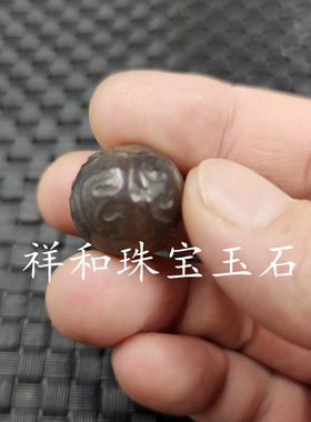 包邮烟紫色玛瑙回纹珠玉石散珠