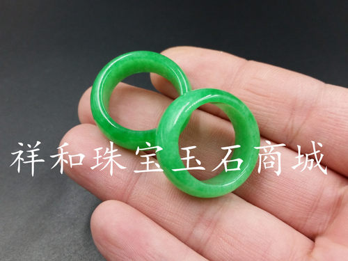 高档天然玉石翡翠戒指干青阳绿翠玉戒指指环厂家直销 - 图0