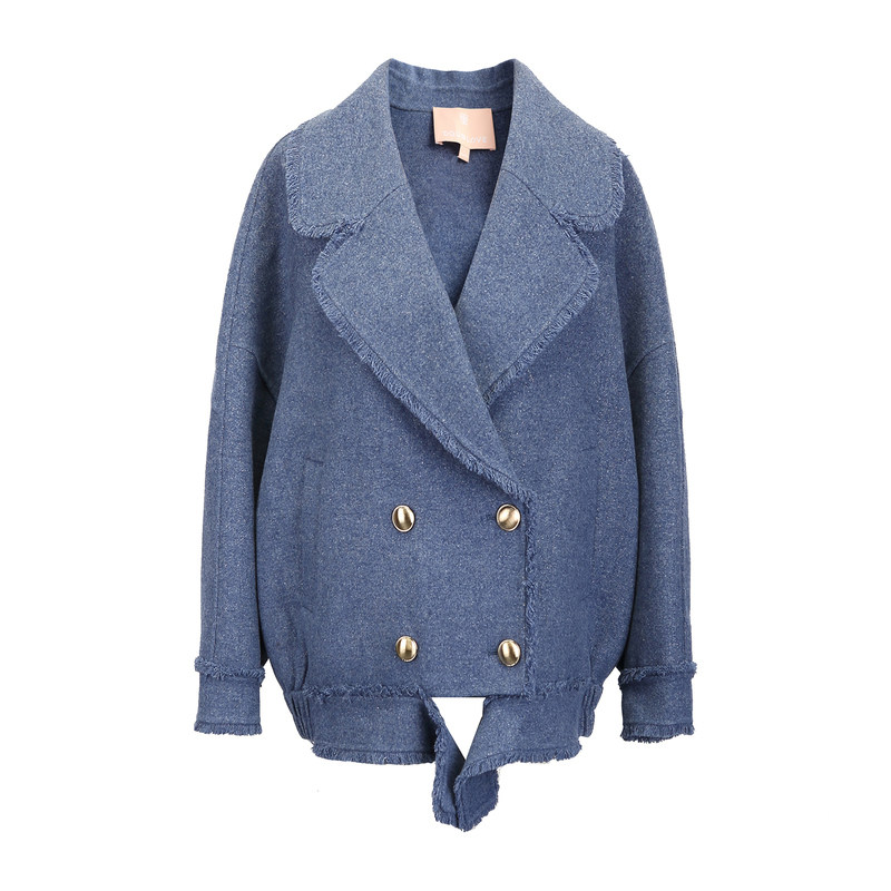 商场同款doublove贝爱2020呢大衣 doublelove毛呢外套